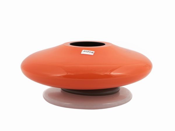 Vaso a forma di trottola Barovier & Toso della serie B.A.G.  - Asta Colori e Forme. Una collezione Barovier&Toso - Associazione Nazionale - Case d'Asta italiane