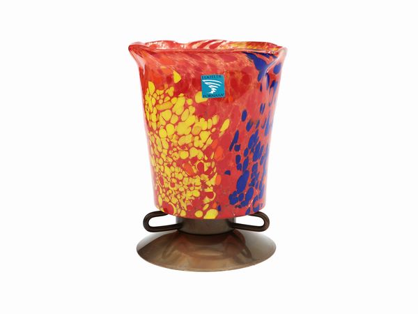 Goto de fornasa portacandele, Barovier & Toso (bicchiere di fornace)  - Asta Colori e Forme. Una collezione Barovier&Toso - Associazione Nazionale - Case d'Asta italiane