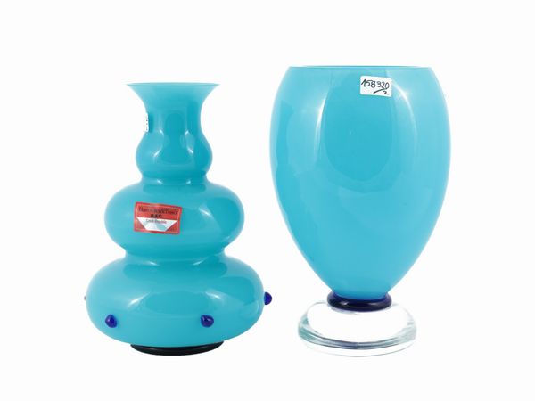 Due vasi Barovier & Toso della serie B.A.G  - Asta Colori e Forme. Una collezione Barovier&Toso - Associazione Nazionale - Case d'Asta italiane