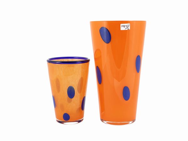 Due vasi Barovier & Toso della serie B.A.G  - Asta Colori e Forme. Una collezione Barovier&Toso - Associazione Nazionale - Case d'Asta italiane