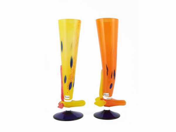 Due sculture animalier Barovier & Toso della serie B.A.G.  - Asta Colori e Forme. Una collezione Barovier&Toso - Associazione Nazionale - Case d'Asta italiane