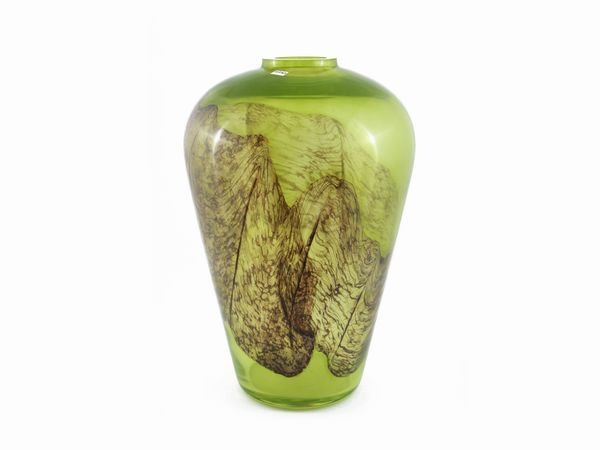 Grande vaso Barovier & Toso della serie B.A.G.  - Asta Colori e Forme. Una collezione Barovier&Toso - Associazione Nazionale - Case d'Asta italiane