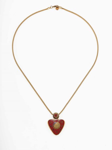 La Nouvelle Bague. Girocollo con smalti policromi  - Asta Gioielli - Associazione Nazionale - Case d'Asta italiane