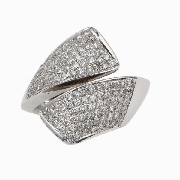 Anello con diamanti  - Asta Gioielli - Associazione Nazionale - Case d'Asta italiane