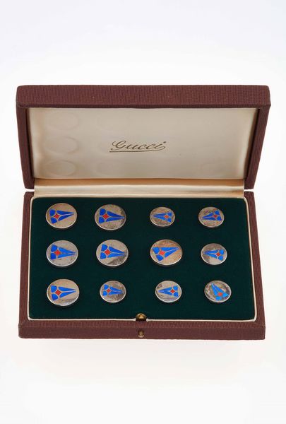 Lotto composto da sei paia di bottoni da polso, un set di bottoni da sparato e due set di bottoni  - Asta Gioielli - Associazione Nazionale - Case d'Asta italiane