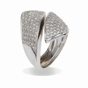 Anello con diamanti  - Asta Gioielli - Associazione Nazionale - Case d'Asta italiane