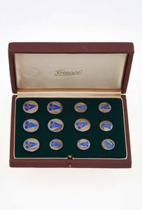 Lotto composto da sei paia di bottoni da polso, un set di bottoni da sparato e due set di bottoni  - Asta Gioielli - Associazione Nazionale - Case d'Asta italiane