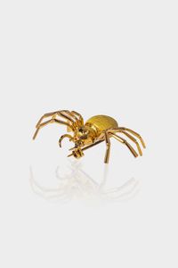 SPILLA - Peso gr 6 8 Cm 2 8x4 in oro giallo lucido e satinato a forma di ragno.