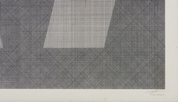 LEWITT SOL (1928 - 2007) : SIX GEOMETRIC FIGURES & ALL THEIR COMBINATIONS, PLATE #61,1980  - Asta Asta 446 | GRAFICA MODERNA, FOTOGRAFIA E MULTIPLI D'AUTORE Online - Associazione Nazionale - Case d'Asta italiane