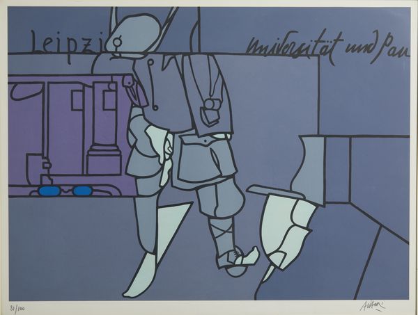 ADAMI VALERIO (n. 1935) : LEIPZIG UNIVERSITAT UND PAN  - Asta Asta 446 | GRAFICA MODERNA, FOTOGRAFIA E MULTIPLI D'AUTORE Online - Associazione Nazionale - Case d'Asta italiane