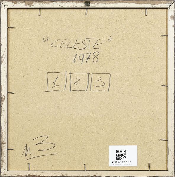 ZAZA MICHELE (n. 1948) : CELESTE, 1978  - Asta Asta 446 | GRAFICA MODERNA, FOTOGRAFIA E MULTIPLI D'AUTORE Online - Associazione Nazionale - Case d'Asta italiane