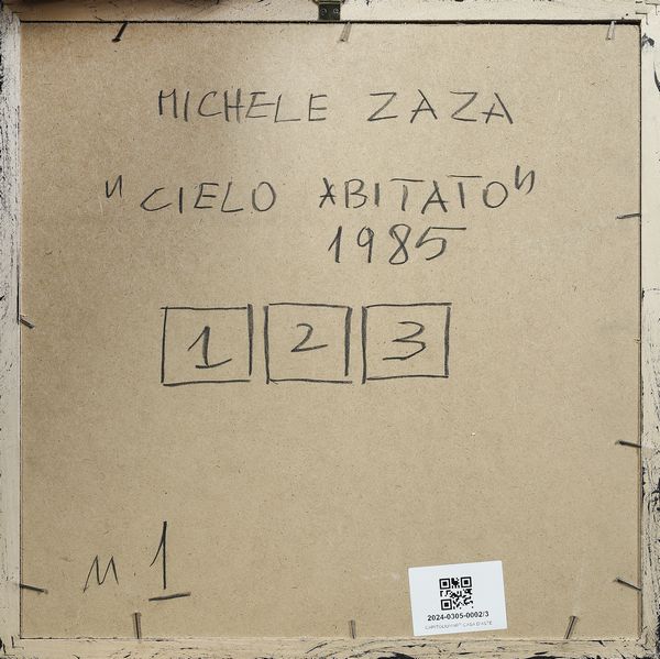 ZAZA MICHELE (n. 1948) : CIELO ABITATO, 1985  - Asta Asta 446 | GRAFICA MODERNA, FOTOGRAFIA E MULTIPLI D'AUTORE Online - Associazione Nazionale - Case d'Asta italiane