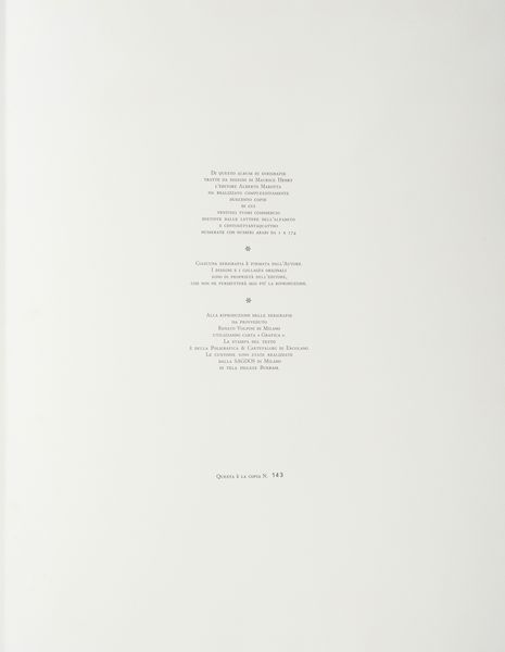 HENRY MAURICE (1907 - 1984) : MAURICE HENRY, 1969  - Asta Asta 446 | GRAFICA MODERNA, FOTOGRAFIA E MULTIPLI D'AUTORE Online - Associazione Nazionale - Case d'Asta italiane