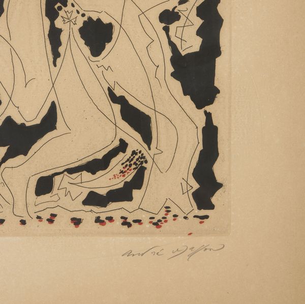 MASSON ANDRE' (1896 - 1987) : DANCE A LA GRENADE, 1970  - Asta Asta 446 | GRAFICA MODERNA, FOTOGRAFIA E MULTIPLI D'AUTORE Online - Associazione Nazionale - Case d'Asta italiane