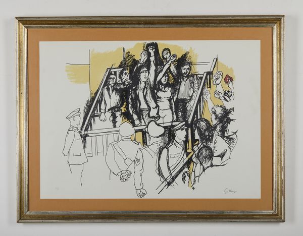 GUTTUSO RENATO (1912 - 1987) : SENZA TITOLO.  - Asta Asta 446 | GRAFICA MODERNA, FOTOGRAFIA E MULTIPLI D'AUTORE Online - Associazione Nazionale - Case d'Asta italiane
