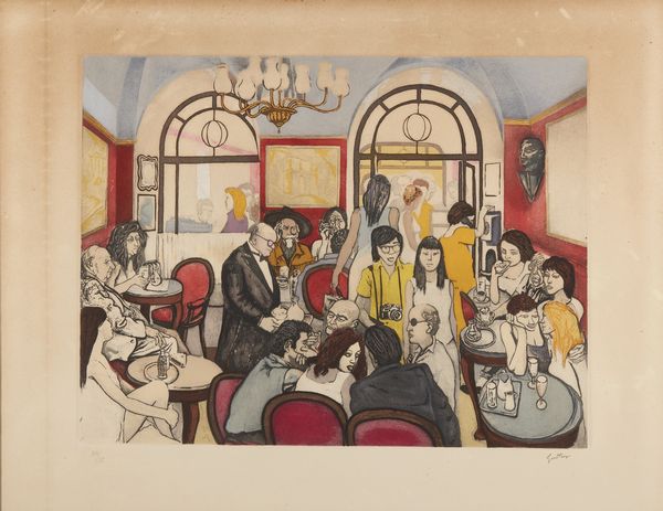 GUTTUSO RENATO (1912 - 1987) : CAFFE' GRECO.  - Asta Asta 446 | GRAFICA MODERNA, FOTOGRAFIA E MULTIPLI D'AUTORE Online - Associazione Nazionale - Case d'Asta italiane
