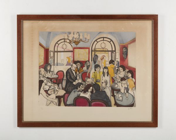 GUTTUSO RENATO (1912 - 1987) : CAFFE' GRECO.  - Asta Asta 446 | GRAFICA MODERNA, FOTOGRAFIA E MULTIPLI D'AUTORE Online - Associazione Nazionale - Case d'Asta italiane