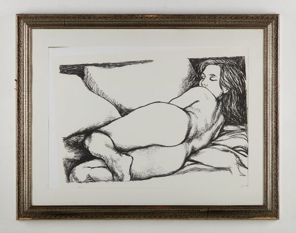 GUTTUSO RENATO (1912 - 1987) : SENZA TITOLO (DONNA DISTESA)  - Asta Asta 446 | GRAFICA MODERNA, FOTOGRAFIA E MULTIPLI D'AUTORE Online - Associazione Nazionale - Case d'Asta italiane