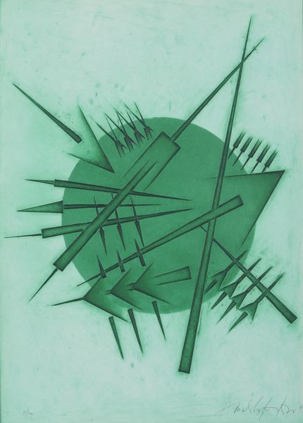 POMODORO ARNALDO (n. 1926) : SEGNALI PER BARBARELLA GAGLIARDI SAFFIRIO (VARIANTE VERDE), 1995  - Asta Asta 446 | GRAFICA MODERNA, FOTOGRAFIA E MULTIPLI D'AUTORE Online - Associazione Nazionale - Case d'Asta italiane