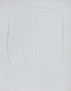 FONTANA LUCIO (1899 - 1968) - CONCETTO SPAZIALE ( DA 40 DISEGNI DI MAESTRI MODERNI), 1961