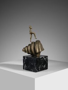 DALI' SALVADOR (1904 - 1989) - MUJER DESNUDA SUBIENDO ESCALERA - OMAGGIO A MARCEL DUCHAMP, 1973