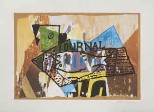 ROTELLA MIMMO (1918 - 2006) - IL GIORNALE DI PICASSO (MIMMO ROTELLA. I MAESTRI DEL 900), 2000