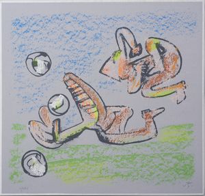 MATTA ROBERTO SEBASTIAN ANTONIO (1911 - 2002) : MUSIK - FOOT, 1990  - Asta Asta 446 | GRAFICA MODERNA, FOTOGRAFIA E MULTIPLI D'AUTORE Online - Associazione Nazionale - Case d'Asta italiane