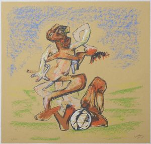 MATTA ROBERTO SEBASTIAN ANTONIO (1911 - 2002) : MUSIK - FOOT, 1990  - Asta Asta 446 | GRAFICA MODERNA, FOTOGRAFIA E MULTIPLI D'AUTORE Online - Associazione Nazionale - Case d'Asta italiane