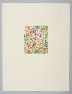 JORN ASGER (1914 - 1973) : TAROTAUMAGIE OFFUSQUEE (ENTREE' DE SECOURS), 1971  - Asta Asta 446 | GRAFICA MODERNA, FOTOGRAFIA E MULTIPLI D'AUTORE Online - Associazione Nazionale - Case d'Asta italiane