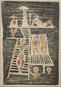 CAMPIGLI  MASSIMO (1895 - 1971) - IL TRAMPOLINO, 1954