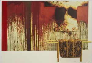 NITSCH HERMANN (1938 - 2022) - SENZA TITOLO (UBERMALTE BILD), 1991
