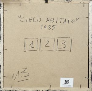 ZAZA MICHELE (n. 1948) : CIELO ABITATO, 1985  - Asta Asta 446 | GRAFICA MODERNA, FOTOGRAFIA E MULTIPLI D'AUTORE Online - Associazione Nazionale - Case d'Asta italiane