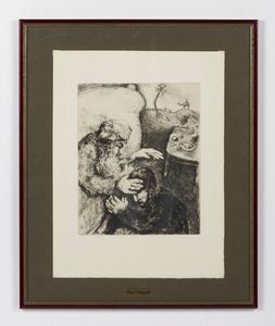 CHAGALL MARC (1887 - 1985) : DALLA SERIE LA BIBLE: JACOB BE'NI PAR ISAAC  - Asta Asta 446 | GRAFICA MODERNA, FOTOGRAFIA E MULTIPLI D'AUTORE Online - Associazione Nazionale - Case d'Asta italiane