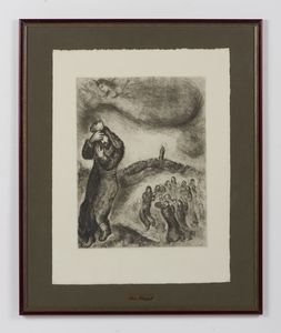 CHAGALL MARC (1887 - 1985) : DALLA SERIE LA BIBLE. DAVID MONTANT LA COLLINE DES OLIVIERS  - Asta Asta 446 | GRAFICA MODERNA, FOTOGRAFIA E MULTIPLI D'AUTORE Online - Associazione Nazionale - Case d'Asta italiane