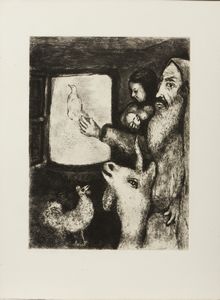 CHAGALL MARC (1887 - 1985) - DALLA SERIE LA BIBLE: LA COLOMBE DE L'ARCHE.