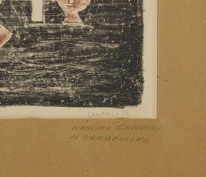 CAMPIGLI  MASSIMO (1895 - 1971) : IL TRAMPOLINO, 1954  - Asta Asta 446 | GRAFICA MODERNA, FOTOGRAFIA E MULTIPLI D'AUTORE Online - Associazione Nazionale - Case d'Asta italiane