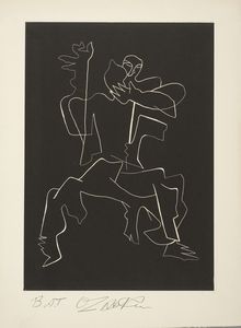 ZADKINE OSSIP (1890 - 1967) - SENZA TITOLO (SEPT CALLIGRAFE D'APOLLINAIRE), 1967