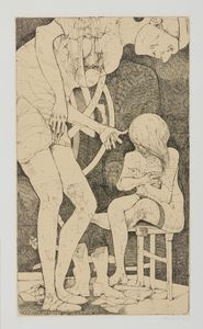 PLATTNER KARL (1919 - 1986) - LA LEZIONE, 1975