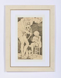 PLATTNER KARL (1919 - 1986) : LA LEZIONE, 1975  - Asta Asta 446 | GRAFICA MODERNA, FOTOGRAFIA E MULTIPLI D'AUTORE Online - Associazione Nazionale - Case d'Asta italiane