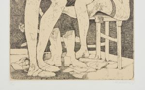 PLATTNER KARL (1919 - 1986) : LA LEZIONE, 1975  - Asta Asta 446 | GRAFICA MODERNA, FOTOGRAFIA E MULTIPLI D'AUTORE Online - Associazione Nazionale - Case d'Asta italiane