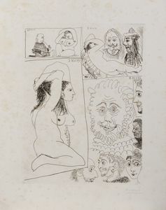 PICASSO PABLO (1881 - 1973) - BANDE DESSINEE ( TAV. 11 DALLA SUITE 347), 1968
