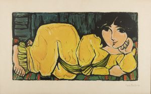 CANTATORE  DOMENICO (1906 - 1998) - SENZA TITOLO (ODALISCA)