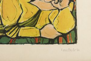 CANTATORE  DOMENICO (1906 - 1998) : SENZA TITOLO (ODALISCA)  - Asta Asta 446 | GRAFICA MODERNA, FOTOGRAFIA E MULTIPLI D'AUTORE Online - Associazione Nazionale - Case d'Asta italiane