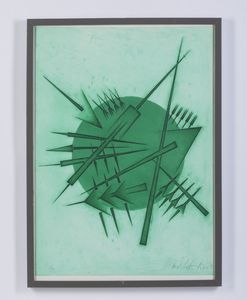 POMODORO ARNALDO (n. 1926) : SEGNALI PER BARBARELLA GAGLIARDI SAFFIRIO (VARIANTE VERDE), 1995  - Asta Asta 446 | GRAFICA MODERNA, FOTOGRAFIA E MULTIPLI D'AUTORE Online - Associazione Nazionale - Case d'Asta italiane