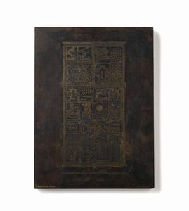 POMODORO ARNALDO (n. 1926) - COPERTINA DEL LIBRO DI POESIA SEVEN SAXON POEMS DI J.L.BORGES, 1974