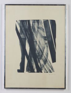 HARTUNG HANS (1904 - 1989) : L 1973-34.  - Asta Asta 446 | GRAFICA MODERNA, FOTOGRAFIA E MULTIPLI D'AUTORE Online - Associazione Nazionale - Case d'Asta italiane