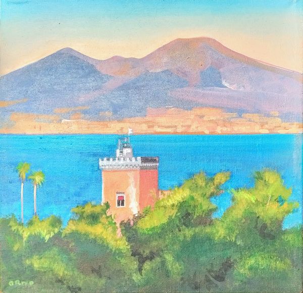 Arno Boueilh : Villa Galloti & Vesuvio - Posillipo  - Asta Napoli, j'adore! - Associazione Nazionale - Case d'Asta italiane