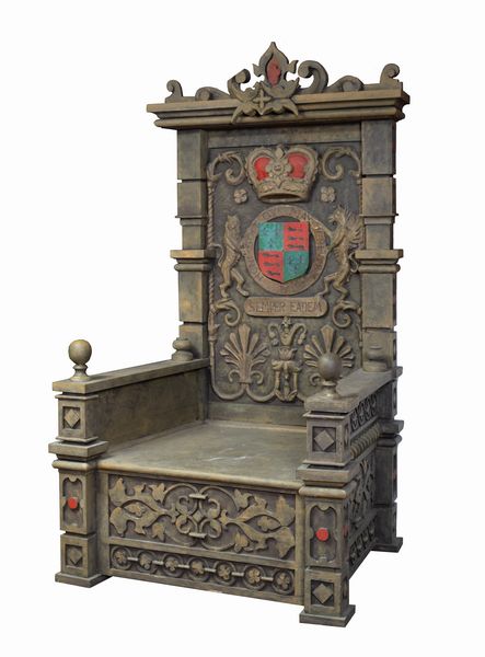 Trono con decorazioni a rilievo (da  Roberto Devereux” )  - Asta Napoli, j'adore! - Associazione Nazionale - Case d'Asta italiane