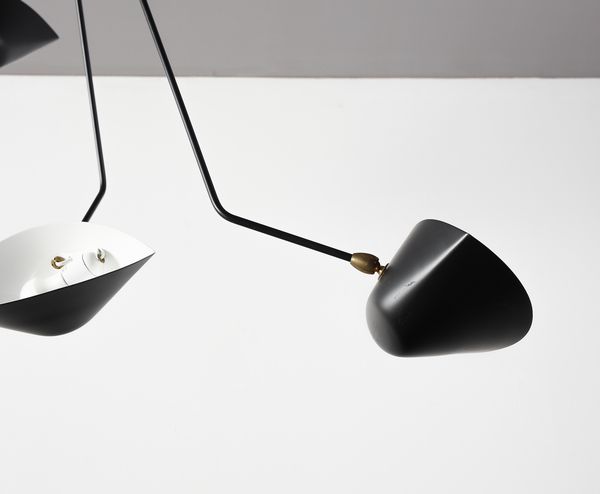 MOUILLE SERGE (1922 - 1988) : Lampada da soffitto Spider a cinque bracci fissi angolati  - Asta Asta 447 | DESIGN E ARTI DECORATIVE DEL NOVECENTO Online - Associazione Nazionale - Case d'Asta italiane