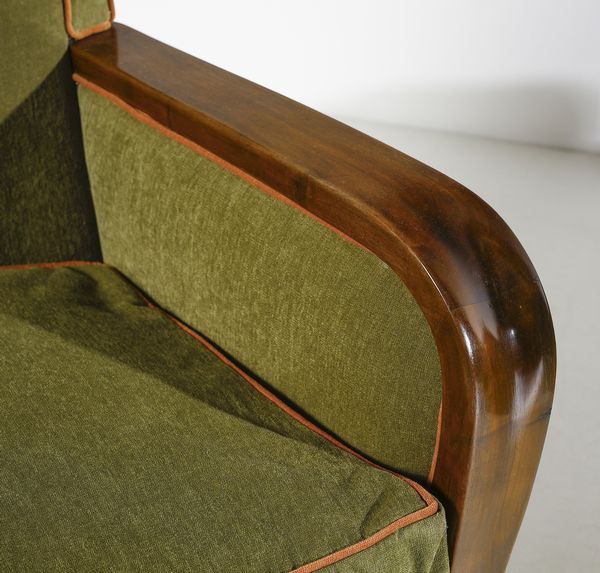 BEGA MELCHIORRE (1898 - 1976) : attribuito. Coppia di poltrone  - Asta Asta 447 | DESIGN E ARTI DECORATIVE DEL NOVECENTO Online - Associazione Nazionale - Case d'Asta italiane